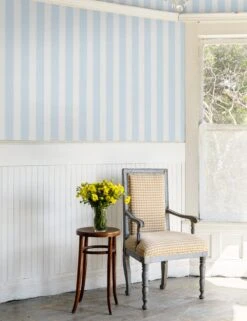 Grosgrain Stripe Peel + Stick Wallpaper By Sarah Jessica Parker 11 Grosgrain Stripe Peel + Stick Wallpaper By Sarah Jessica Parker -MIUBOW Furniture Shop SJPxWS Grosgrain Stripe Morning Dew Cream RS