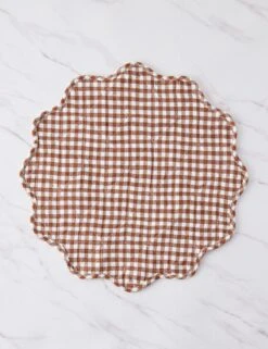 Scallop Placemats By Heather Taylor Home -MIUBOW Furniture Shop ScallopPlacemat Nutmeg 16021