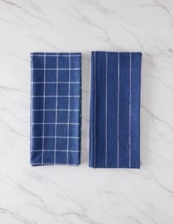 Simple Kitchen Towels (set Of 2) By Farmhouse Pottery -MIUBOW Furniture Shop SimpleKitchenTowels NavywithWhite 16264