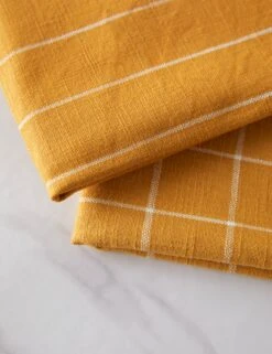 Simple Kitchen Towels (set Of 2) By Farmhouse Pottery -MIUBOW Furniture Shop SimpleKitchenTowels OchrewithWhite 16322