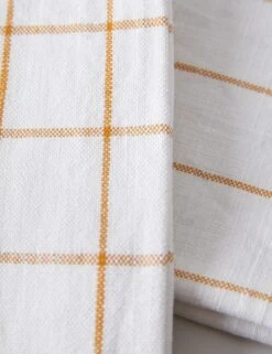 Simple Kitchen Towels (set Of 2) By Farmhouse Pottery -MIUBOW Furniture Shop SimpleKitchenTowels WhitewithOchre 16326