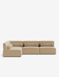 Solana Chaise Sectional Sofa By Eny Lee Parker -MIUBOW Furniture Shop SolanaChaiseSectionalSofa BrieVelvet120 WithBolster L0469134 Front 1