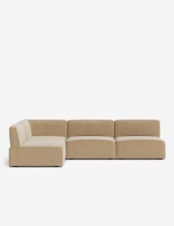 Solana Chaise Sectional Sofa By Eny Lee Parker -MIUBOW Furniture Shop SolanaChaiseSectionalSofa BrieVelvet120 WithoutBolster L0469134 Front 1