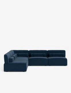 Solana Corner Sectional Sofa By Eny Lee Parker -MIUBOW Furniture Shop SolanaCornerSectionalSofa BlueVelvet120 WithBolster L0469139 Front 1