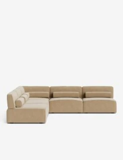 Solana Corner Sectional Sofa By Eny Lee Parker -MIUBOW Furniture Shop SolanaCornerSectionalSofa BrieVelvet120 BolsternoBows L0469138 Front 1