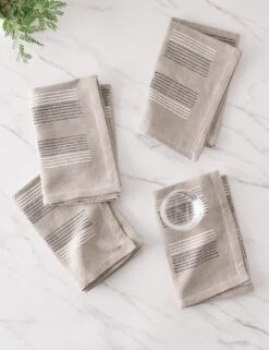 Stacks Napkins (Set Of 4) By Minna -MIUBOW Furniture Shop StacksNapkins Setof4 byMinna Stone 16004
