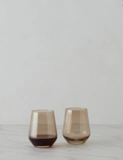Stemless Wine Glass (Set Of 2) By Estelle Colored Glass -MIUBOW Furniture Shop StemlessWineGlass setof2 byEstel