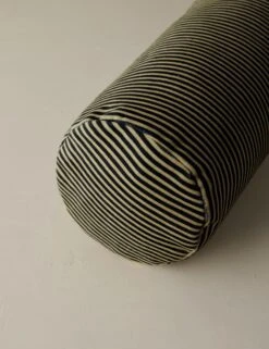 Striped Velvet Long Bolster Pillow By Sarah Sherman Samuel -MIUBOW Furniture Shop StripedVelvetLongBolsterPillow BlackandSandbySarahShermanSamuel A0655814B1188 Product
