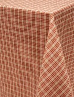 Katherine Plaid Tablecloth By Heather Taylor Home -MIUBOW Furniture Shop TBL KATH SNA Katherine Plaid Sienna Tablecloth 3 1