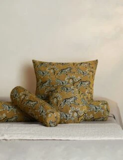 Tiger Long Bolster Pillow By Sarah Sherman Samuel -MIUBOW Furniture Shop TigerPillowbySarahShermanSamuel Gold A0655808B GROUP 2133 StudioLifestyle 06d47af5 b9d2 41c2 b255 fe037eeca1f3