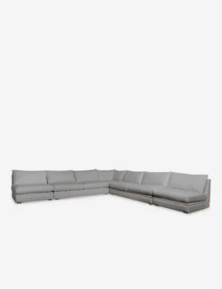 Winona Armless Corner Sectional Sofa -MIUBOW Furniture Shop WinonaArmless5PieceCornerSectional KleinSilver 12845 SITECROP