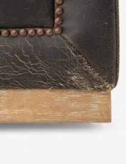 Afia Leather Sofa, Distressed Black -MIUBOW Furniture Shop afia sofa destroyed black 2 1