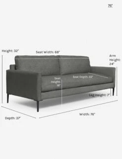 Allisen Sofa -MIUBOW Furniture Shop allisen sofa charcoal 76