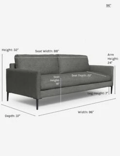 Allisen Sofa -MIUBOW Furniture Shop allisen sofa charcoal 96