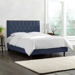 Amarise Bed 25 Amarise Bed -MIUBOW Furniture Shop amarise linen tufted bed navy 3