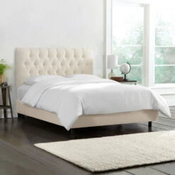 Amarise Bed 31 Amarise Bed -MIUBOW Furniture Shop amarise linen tufted bed talc 3