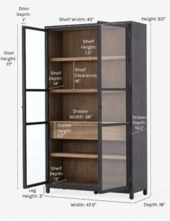 Carly Curio Cabinet -MIUBOW Furniture Shop carly curio cabinet
