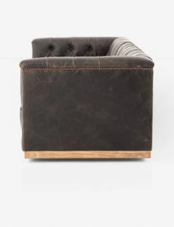 Afia Leather Sofa, Distressed Black -MIUBOW Furniture Shop cken k3z 928 3