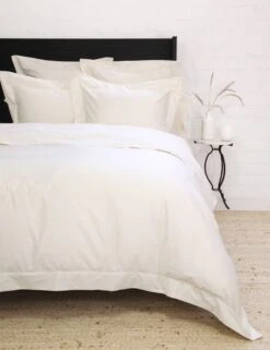 Classico Hemstitch Cotton Sateen Duvet Set By Pom Pom At Home -MIUBOW Furniture Shop classicoivoryduvetcopy 1