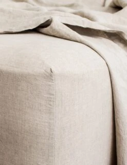 European Flax Linen Fitted Sheet By Cultiver -MIUBOW Furniture Shop cultiver linen bedding natural fitted sheet 1 1