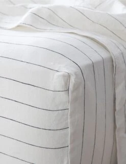 European Flax Linen Fitted Sheet By Cultiver -MIUBOW Furniture Shop cultiver linen bedding pencil stripe fitted sheet
