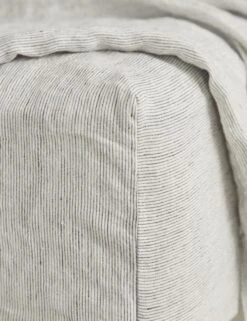 European Flax Linen Fitted Sheet By Cultiver -MIUBOW Furniture Shop cultiver linen bedding pinstripe fitted sheet 1