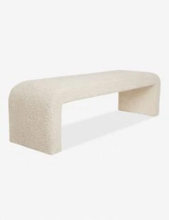 Tate Bench -MIUBOW Furniture Shop curved bench ivory poodle 2321