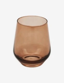 Stemless Wine Glass, (Set Of 6) By Estelle Colored Glass -MIUBOW Furniture Shop estelle stemware smoke 307