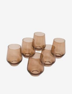 Stemless Wine Glass, (Set Of 6) By Estelle Colored Glass -MIUBOW Furniture Shop estelle stemware smoke 312 49696114 6caf 4f34 9e24 c45f4f647807