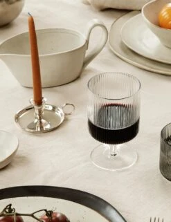 Ripple Wine Glasses (Set Of 2) By Ferm Living -MIUBOW Furniture Shop fermLIVING AW21 FlowWhiteSpeckle FlowPlateLarge RippleLowGlasses image