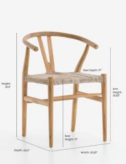 Gradie Indoor / Outdoor Dining Chair -MIUBOW Furniture Shop gradienaturaldimensions copy 1