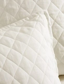 Hampton Quilted Sham By Pom Pom At Home -MIUBOW Furniture Shop hampton cream detail