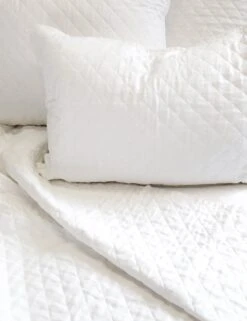 Hampton Quilted Pillow By Pom Pom At Home -MIUBOW Furniture Shop hampton white detail 1
