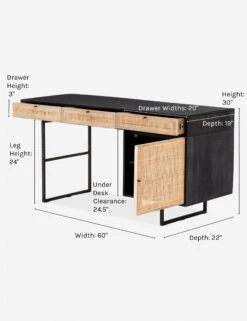 Hannah Desk -MIUBOW Furniture Shop hannah desk black