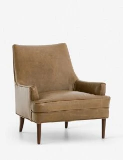 Ilona Leather Accent Chair -MIUBOW Furniture Shop ilona chair taupe leather 2 1564991625 1 eb19e8a7 7439 4c54 a039 5a19e9491e34