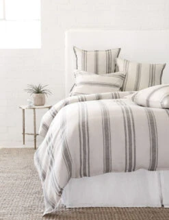 Jackson Linen Duvet By Pom Pom At Home -MIUBOW Furniture Shop jackson flax midnight bed front 1