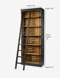 Mallory Bookcase With Ladder -MIUBOW Furniture Shop mallory bookcase with ladder