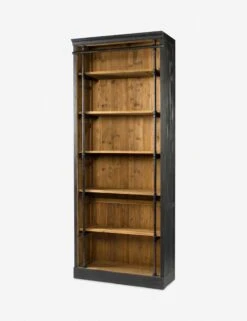 Mallory Bookcase With Ladder -MIUBOW Furniture Shop mallory bookcase with ladder black 4