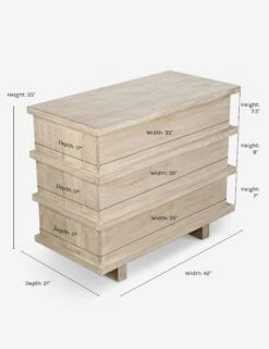 Corliss 3-Drawer Dresser, White Wash -MIUBOW Furniture Shop ow280 s 11 lg 1