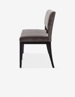 Pollie Dining Bench -MIUBOW Furniture Shop pollie dining bench washed grey velvet 2 1