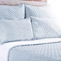 Hampton Quilted Sham By Pom Pom At Home -MIUBOW Furniture Shop pom pom at home hampton sham ocean 1