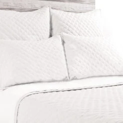 Hampton Quilted Sham By Pom Pom At Home -MIUBOW Furniture Shop pom pom at home hampton sham white 1