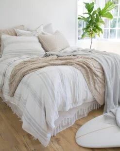 Jackson Linen Duvet By Pom Pom At Home -MIUBOW Furniture Shop pom pom at home jackson duvet white and ocean 1