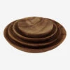 Shallow Dish, Teak Root (Set Of 4)